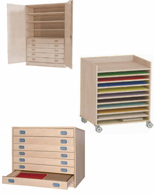 Bilderschrank, Papierschrank, Materialschrank, Schrank für Papier