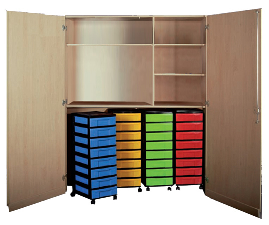 Schleppsockelschrank hier Garagenschrank, Materialschränke