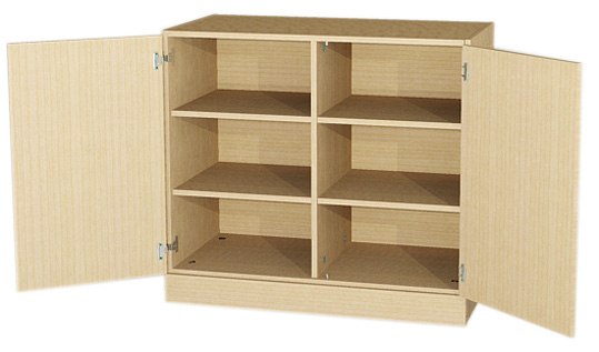 Oberschrank mit Flügeltüren, Schränke mit Leiteranlage, Oberschrank