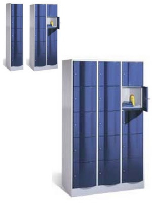 Schließfachschränke Resisto mit gewölbten Türen, Stahlschrank