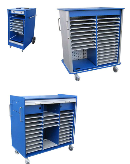 Notebookwagen für 16 Notebooks, Ladestation-Notebook, Notebookwagen