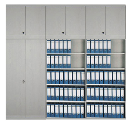 Schrankwand, Schrankwandsystem, Schrankwandsysteme als Büroschränke