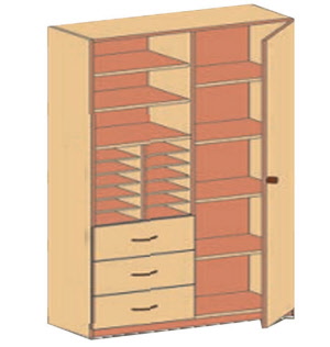 Kompaktschrank, Schrankkombination, Büroschränke, Lehrerzimmerschränke